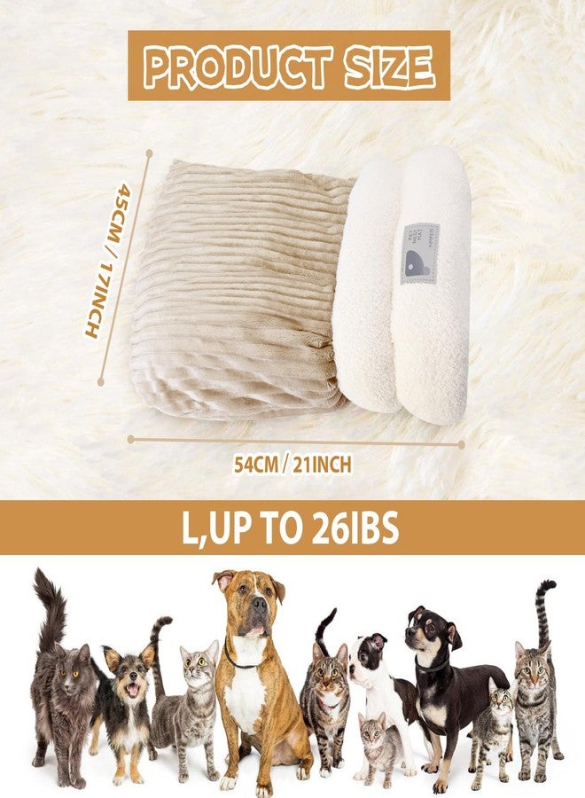 Cat Sleeping Bag Bed, Winter Soft Plush Sack Self Warming Cave Bed for Indoor Cats, 360°Wrap Comfortable Pet Snuggle Sack, Soft Plush Large - Size L (Brown) - Image 2