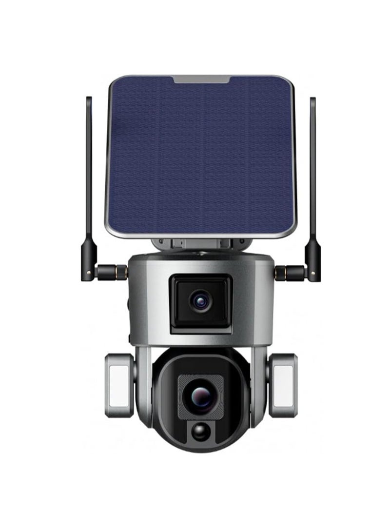 CRONY Y5 4G-4K-8MP-4X Solar Dual Linkage Battery PTZ Camera 8MP Wireless CCTV Camera Outdoor IP66 Waterproof Solar Dual Camera - Image 1