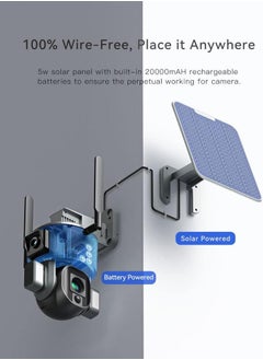Crony CRONY Y5 4G-4K-8MP-4X Solar Dual Linkage Battery PTZ Camera 8MP Wireless CCTV Camera Outdoor IP66 Waterproof Solar Dual Camera  - Image 5
