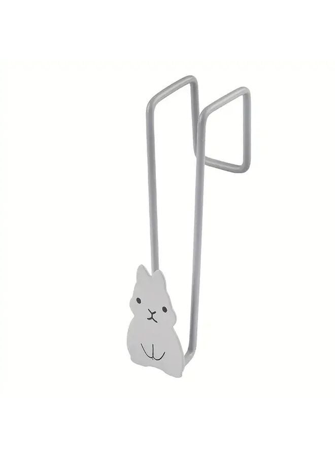 3Pcs Grey Heavy Duty Metal Door Hanger Hooks Adhesive Screw On No Drill Installation - Image 1