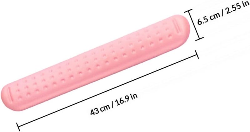 MAGICLULU Gaming Keyboard Wrist Rest Large Memory Foam Keyboard Pad with Massage Holes Non-Slip Pink Wrist Support for Office and Gaming Use - Image 1
