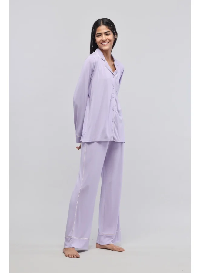 NeceSera Lavender Piping Pajamas