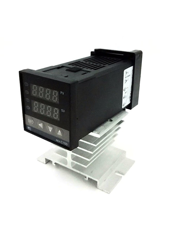 Generic - REX-C100FK02-V*AN Intelligent Temperature Controller SSR Output + SSR-40 DA + K Probe Thermocouple + Heatsink - Image 1