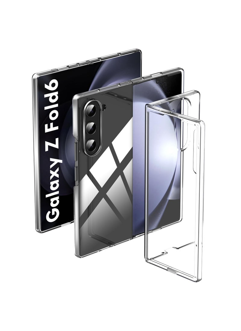 Aookay - For Samsung Galaxy Z Fold 6 Phone Case, Slim Clear Phone Case, Foldable Hard PC Protective Case, Scratch-Proof, Drop-Proof, Anti-Yellowing Phone Case [No Front Screen Protector] (Z Fold 6) - Image 1