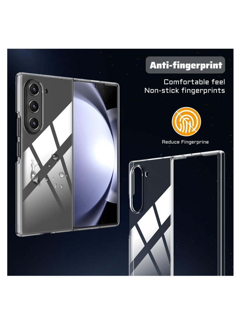 Aookay - For Samsung Galaxy Z Fold 6 Phone Case, Slim Clear Phone Case, Foldable Hard PC Protective Case, Scratch-Proof, Drop-Proof, Anti-Yellowing Phone Case [No Front Screen Protector] (Z Fold 6) - Image 1