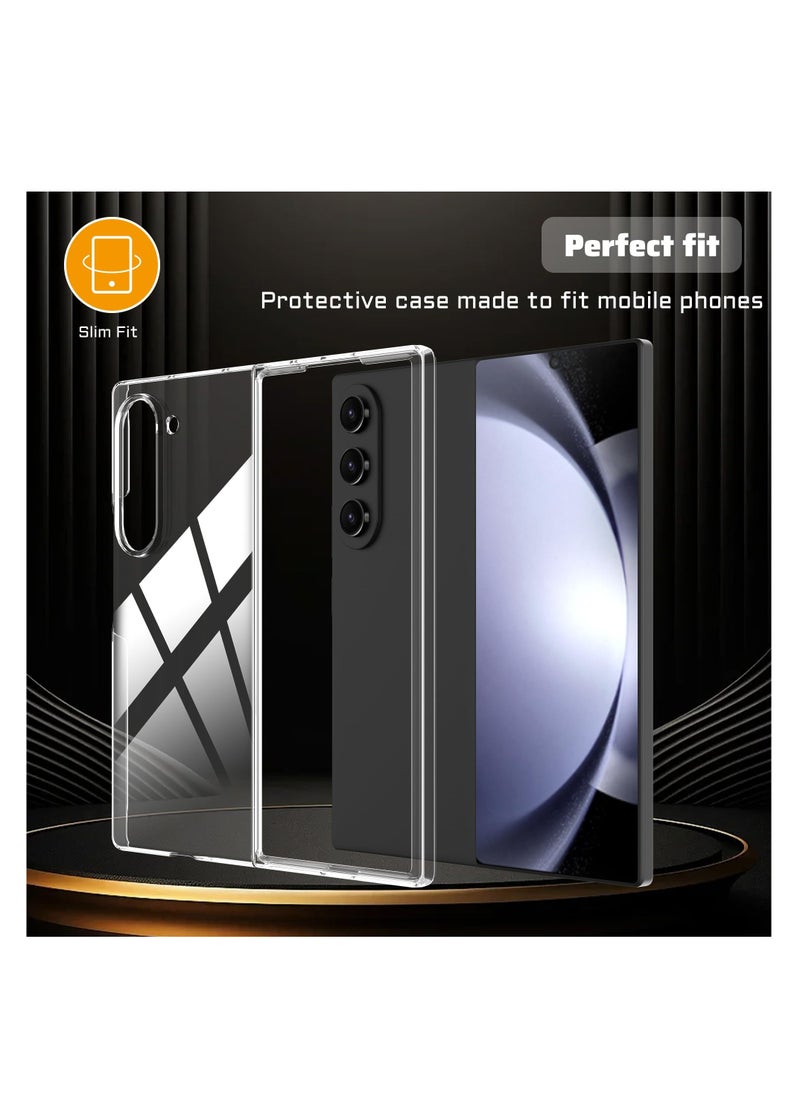 Aookay - For Samsung Galaxy Z Fold 6 Phone Case, Slim Clear Phone Case, Foldable Hard PC Protective Case, Scratch-Proof, Drop-Proof, Anti-Yellowing Phone Case [No Front Screen Protector] (Z Fold 6) - Image 1