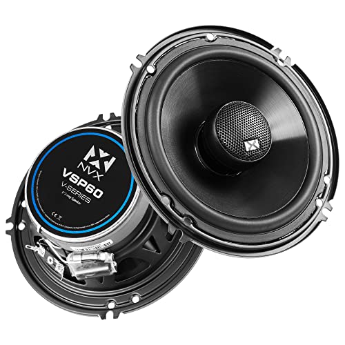 NVX® VSP60 6" Premium Car Speakers, 600W Max, 200W RMS, 2-Way 6 inch Coaxial w/ 1" Silk Dome Tweeters & Built-in X-Overs, Easy to Install in Cars/Trucks/Doors (Pair) - Image 1