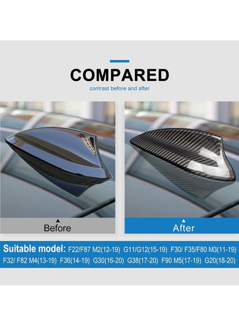 ألياف الكربون غطاء غطاء الهوائي الهوائي ذو الزعانف غطاء إشارة الراديو ملصق أساسي لإشارة التردد BMW F22 F87 M2 F30 F35 F80 M3 G20 F32 F36 F82 M4 G30 G38 F90 M5 G11 G12 ملحقات (أسود) - Image 3