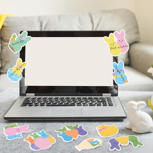 CJiangpo 30Pcs Easter Bunny Sticky Notes Pads, 600 Sheets Colorful Candy Rabbit Self Stick Notepad Cute Chick Egg Memo Pad Page Marker for Kids Classroom Rewards Easter Party Favors Basket Stuffers - Image 4