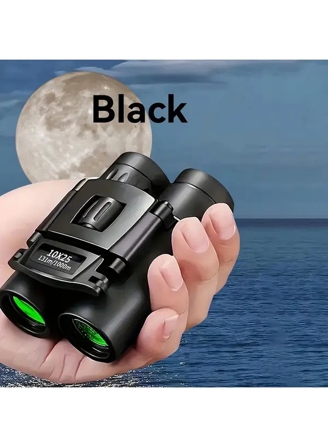 Black HD Binoculars 10x25 Compact Lightweight for Bird Watching Hiking Travel - Image 2