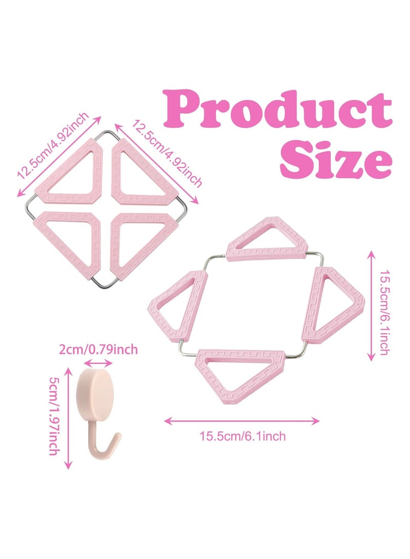 CMGTYYD 3 Pcs Trivets for Kitchen Worktops, Folding Silicone Trivet, Trivets for Hot Dishes, Multipurpose Worktop Protector, Pot Holder Heat Proof Mats for Hot Pans/Cup/Dishes/Plates - Image 5