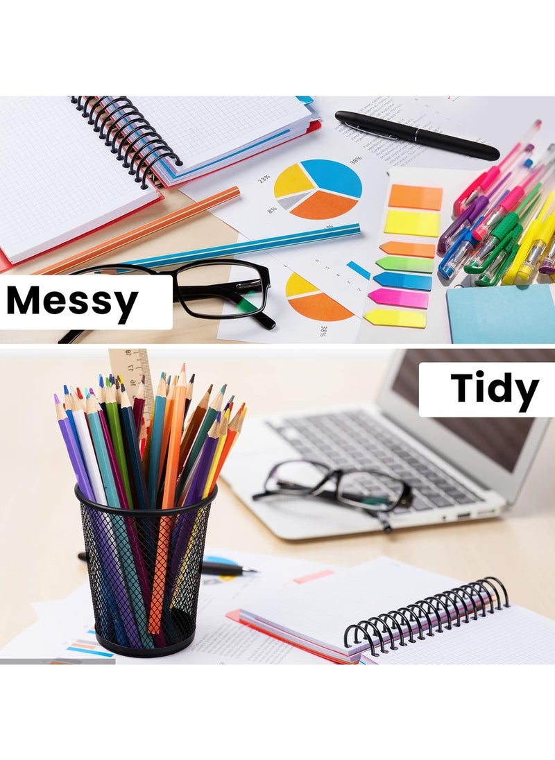 Generic - Pen Holder 6 Pack, Mesh Metal Pencil Cup, Durable Pen Organizer Desk Organisers Set for Office Desk Storage and Organise - Image 1