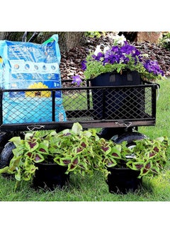 yongsheng 5-Pack of 3-Gallon Garden Grow Bags for Vegetables - Black 300 GSM Non-Woven Polypropylene Felt Fabric Flower Pots and Planters with Handles  - Image 4