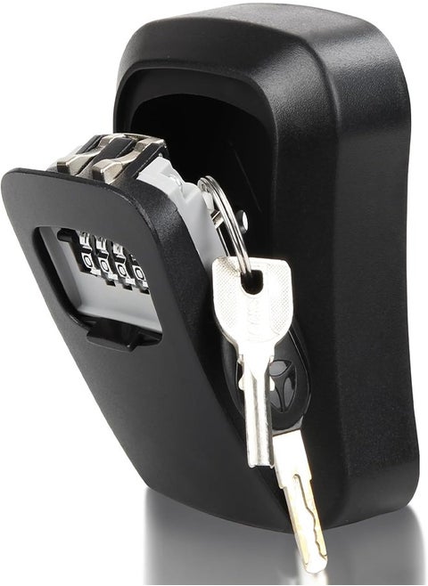 Combination Key Lock Box, No Drilling Required, Eyehole Design, for Home, Airbnb, Construction Sites, and Outdoor Use
