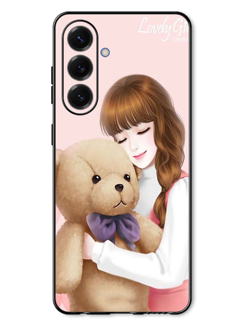 Theodor Case Compatible with Samsung Galaxy A17/ M17 6.7 Inch Protection Shockproof Bumper Cover Lovely Girl Witih Teddy - Image 1