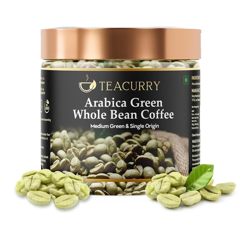 Teacurry Arabica Green Coffee Beans Whole (50 Gram, Unroasted) Raw Coffee Beans | 100% Natural and Fresh - Image 1