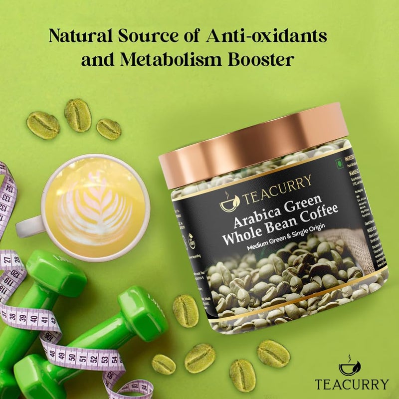 Teacurry Arabica Green Coffee Beans Whole (50 Gram, Unroasted) Raw Coffee Beans | 100% Natural and Fresh - Image 3