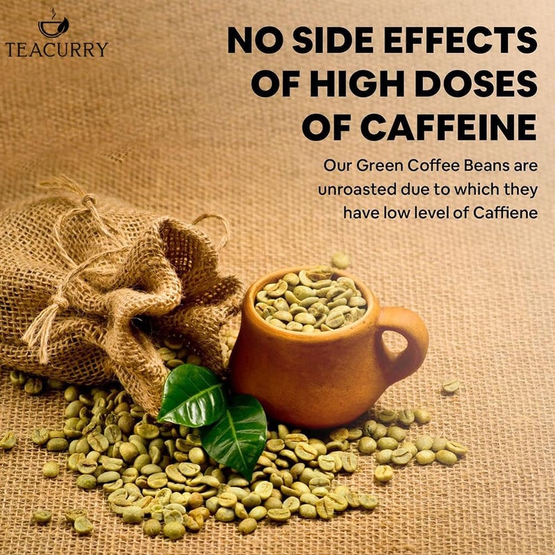 Teacurry Arabica Green Coffee Beans Whole (50 Gram, Unroasted) Raw Coffee Beans | 100% Natural and Fresh - Image 4