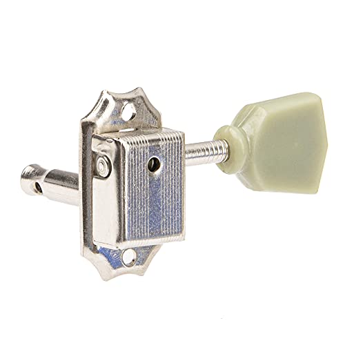 Yootones 6Pcs Yootones Vintage Style Guitar Tuning Pegs Machine Head Tuners 3L3R Compatible with Les Paul Epiphone Guitar Parts (Silver) - Image 2