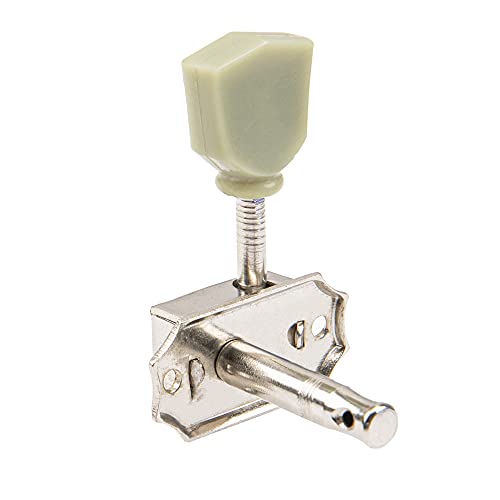 Yootones 6Pcs Yootones Vintage Style Guitar Tuning Pegs Machine Head Tuners 3L3R Compatible with Les Paul Epiphone Guitar Parts (Silver) - Image 3