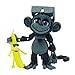 Xonery 3D Printed Monkey Kids Toy Articulated Animal Figurine Executive Desk Toys Festive Holiday Desk DecorValentines Day GiftsMini Play OrnamentParty Favors Banana Black - Image 2