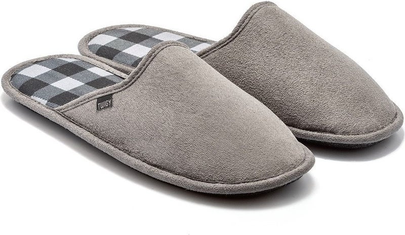 Twigy Plaid Men's Home Slippers Gray 41/46 AA0560  - Image 1