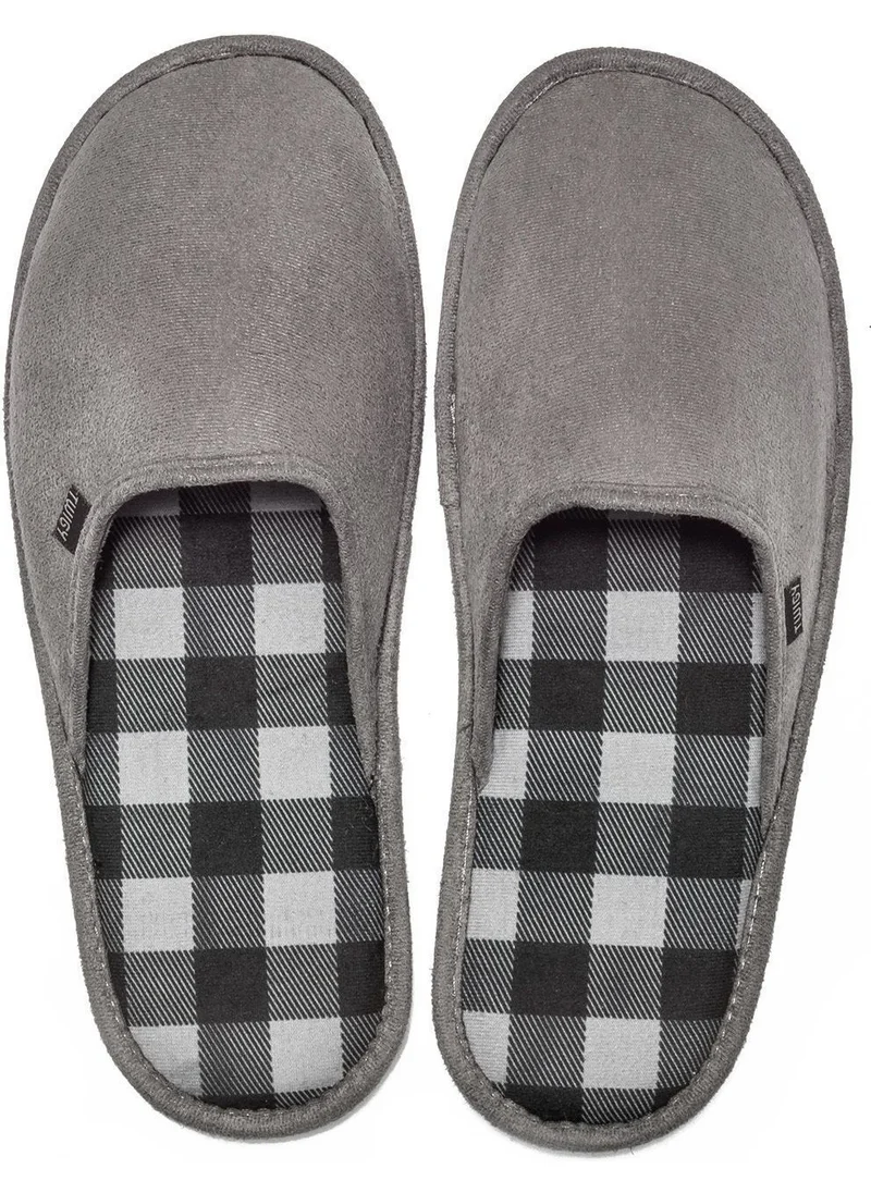 Twigy Plaid Men's Home Slippers Gray 41/46 AA0560