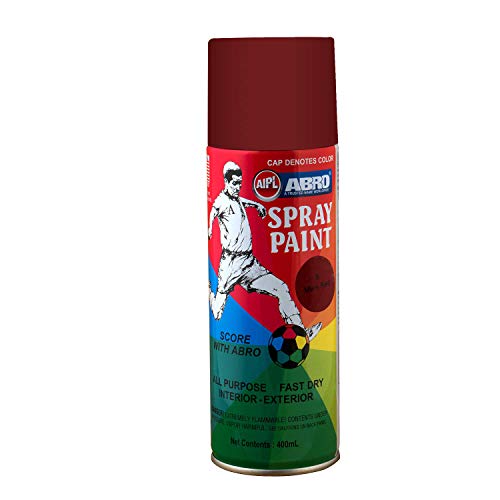 ABRO SP-8 Multipurpose Colour Spray Paint Can (400ml, Mars Red) DIY Quick Drying for Metal, Wood, Walls, Automotive Cars and Bikes - Image 1