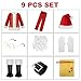 ReliBeauty Kids Santa Costume 9 PCS Deluxe Toddler Boy Velvet Christmas Outfit for Halloween Cosplay 120 - Image 4