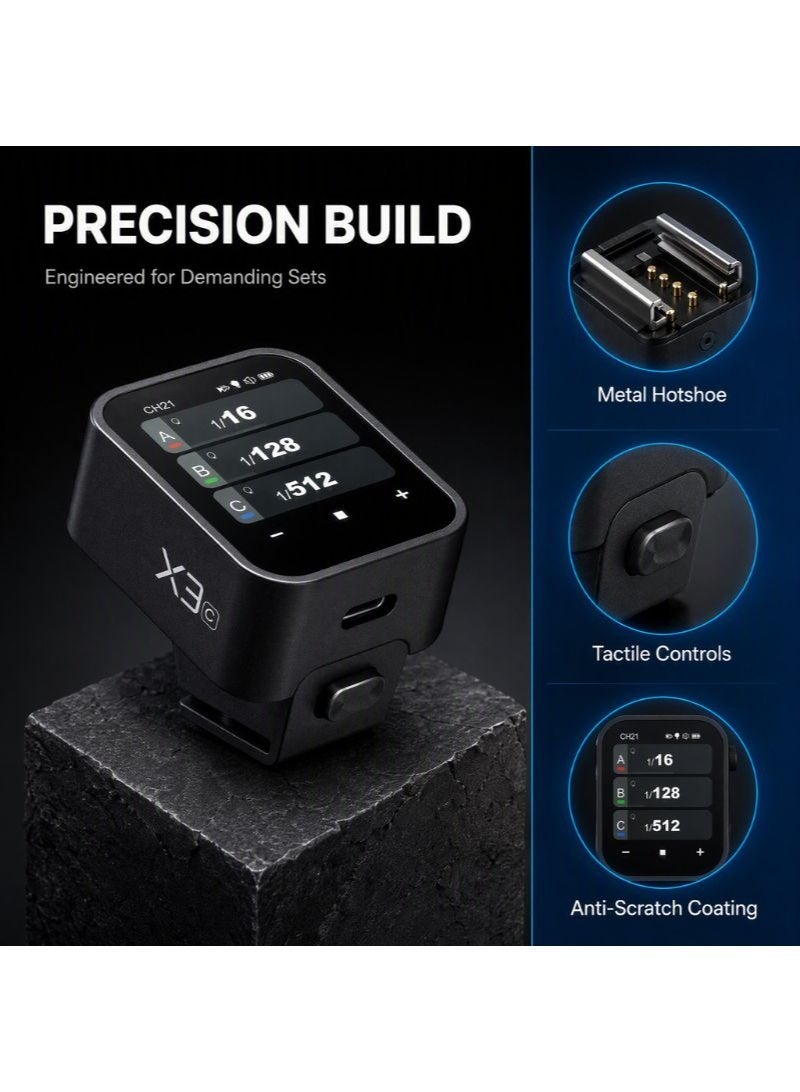 Godox X3 C TTL Wireless Flash Trigger for Canon Cameras with OLED Touchscreen - Image 4