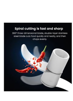 EMZJ Garlic Chopper Manual Rotate Vegetable Cutter Slicer Fruit Crusher Kitchen Gadget Blenders Meat Grinder XQ-028C  - Image 3