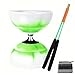 HenMerry Chinese yoyo Diabolo SetTriple Bearing Diabolo Chinese Yoyo Juggling Toy with with Diablo Sticks Diabolo String Net Bag Green - Image 2