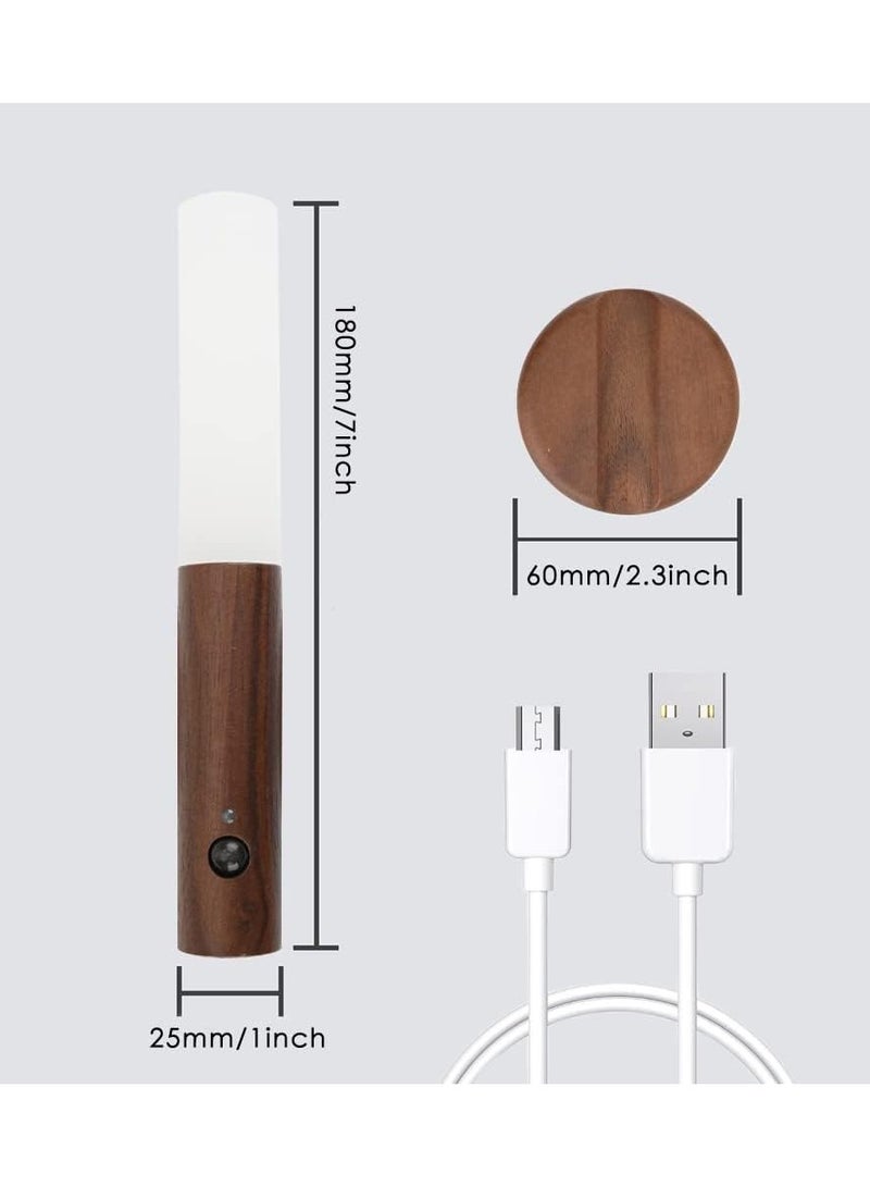 مصباح ليلي مغناطيسي لاسلكي ذكي بجهاز استعشار حركة قابل لإعادة الشحن مصباح يدوي ليد محمول يثبت على الحائط للدرج وغرفة النوم والممر والسلالم قابل للإزالة متعدد الالوان - Image 2