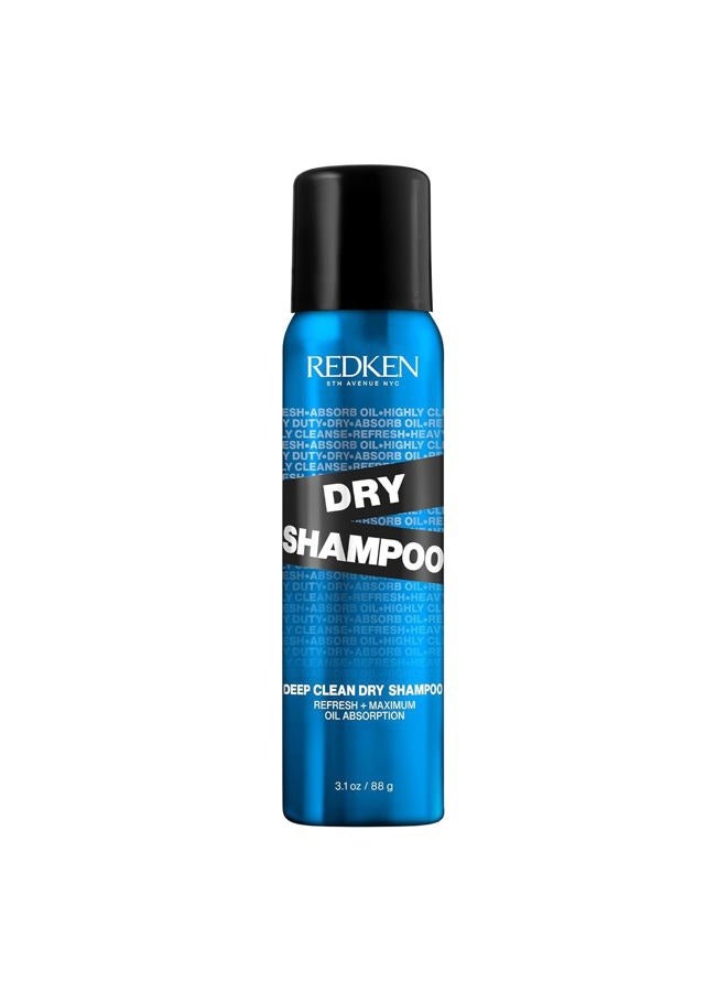REDKEN Deep Clean Dry Shampoo | Instantly Refreshes Hair & Absorbs Oil In Between Washes | No Buildup or Residue | Fragrance-Free | For All Hair Types, For Dark or Light Hair | 3.1 Oz - Image 1