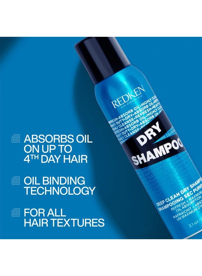 REDKEN Deep Clean Dry Shampoo | Instantly Refreshes Hair & Absorbs Oil In Between Washes | No Buildup or Residue | Fragrance-Free | For All Hair Types, For Dark or Light Hair | 3.1 Oz - Image 2