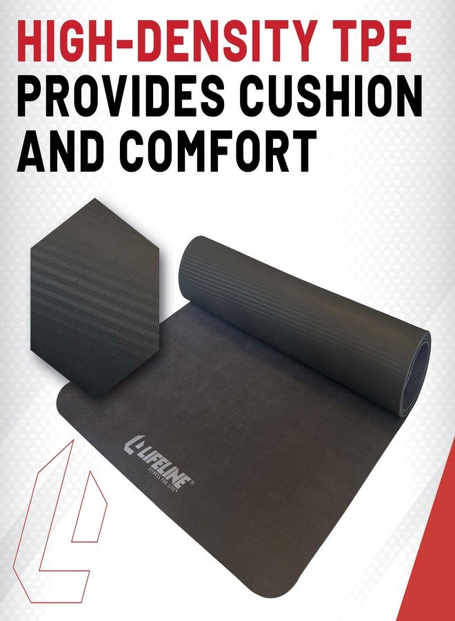 Lifeline Fitness Premium Suede Yoga Mat, High-Density Exercise Mat for Home - Lightweight Workout Mat with Carry Strap - Gym Mat for Home Gym Workouts - 71 in x 24 in x 4mm Thick - Image 5