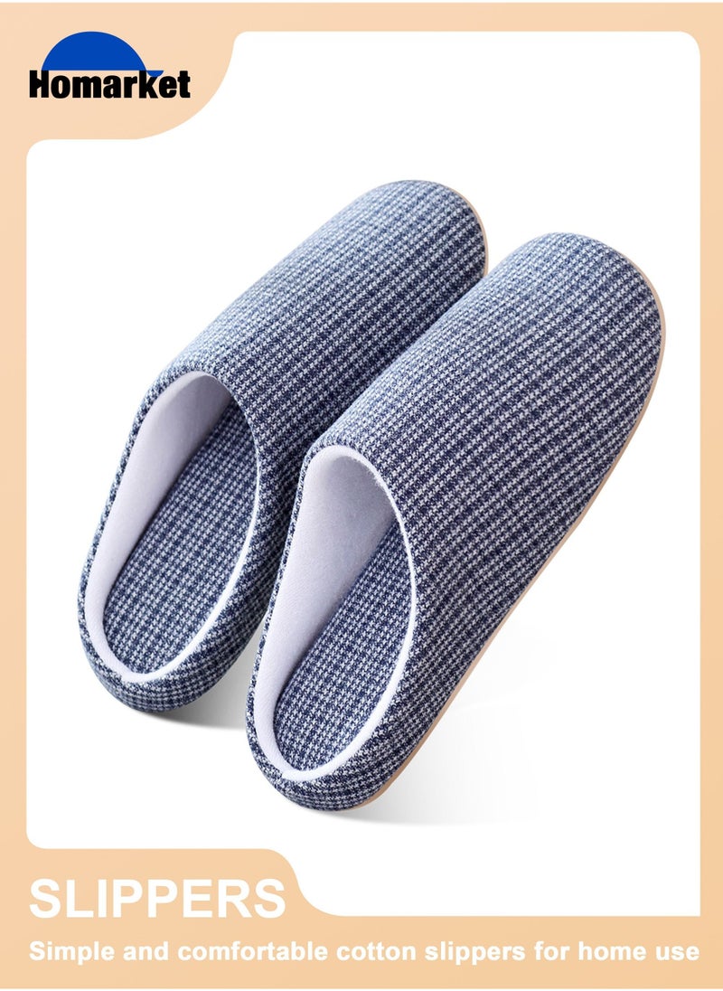HomarKet - Comfort Slip on Bedroom Slippers for Men and Women Memory Foam Soft House Slippers Warm Plush Non-Slip Loafer Shoes for Indoor and Outdoor - Image 1