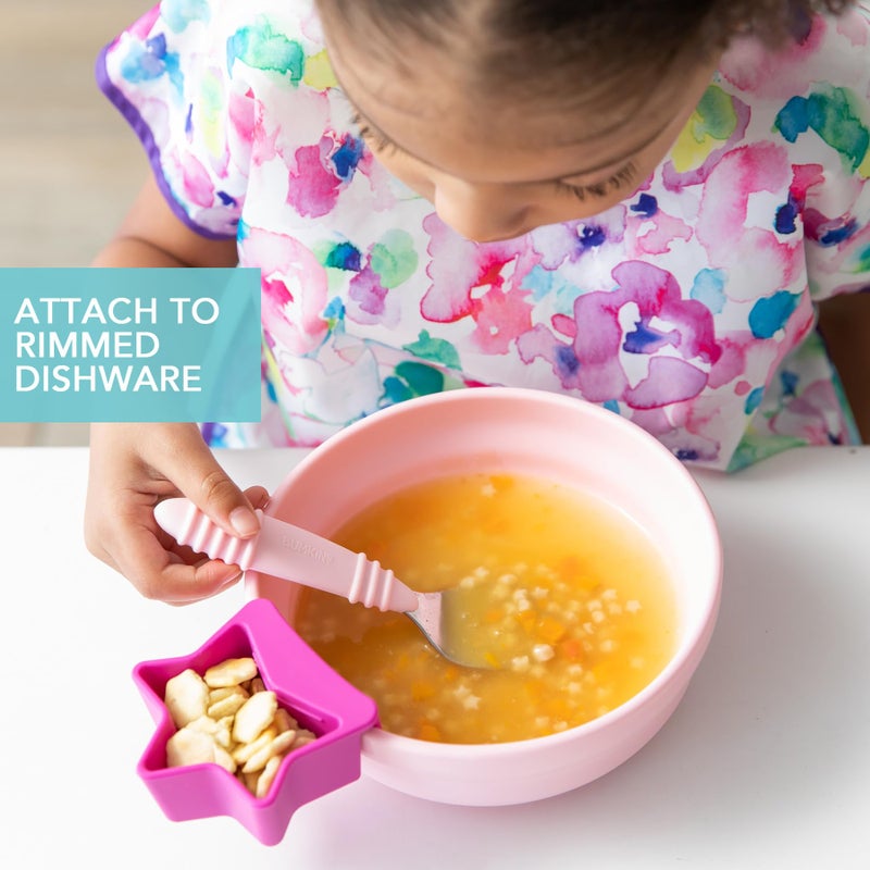 Bumkins Baby Silicone Little Dippers, Attaches to Bowls, Dishes and Plates, Sauce Cup, Holds Condiments, Dip, Puree, Toppings, Baby Led Weaning, Essential Feeding Supplies, for Babies 6 Months Up - Image 3