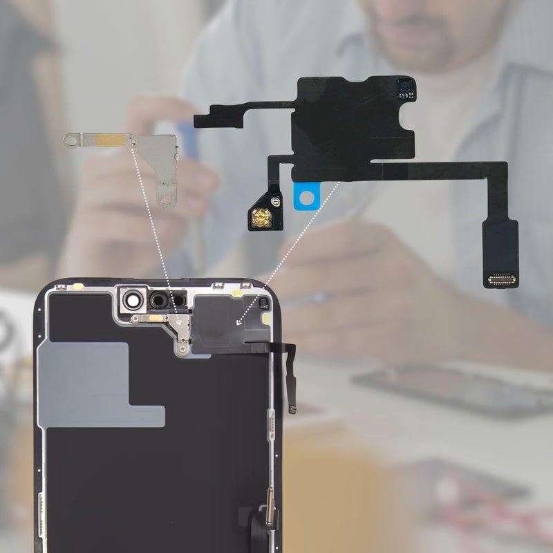 MEEFIX Proximity Sensor Earpiece Flex Cable Replacement for iPhone 14 Pro - Includes Ear Speaker Metal Bracket, Ambient Light Sensor Fix for A2650 A2889 A2890 A2891 A2892 - Image 5