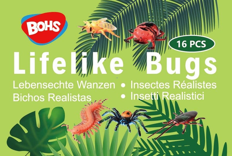 BOHS Bug Play Figures, Realistic Insect Toys for Educational Projects - 16 Pcs, 2-3 Inch in Length - Perfect Party Favors, Birthday Cake Stand - Image 3