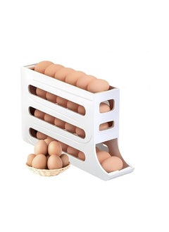 Automatic rotating egg organizer, space saving with large capacity