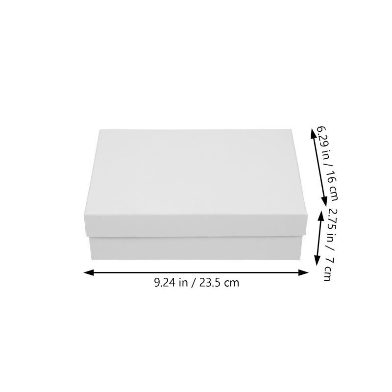 Wesievia Kraft Paper Boxes with Lid 2 Pcs 23.5x16x7cm Rectangle Gift Boxes for Party Favor Festival Wrapping Candy Storage - Image 3