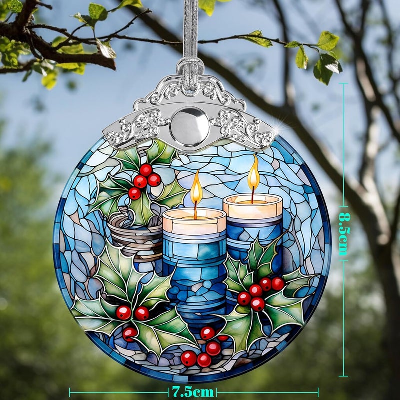 Jocidea Christmas Ornaments, Christmas Decorations for Tree, Christmas Tree Ornaments, Christmas Keepsake Gifts - Candle - Image 2