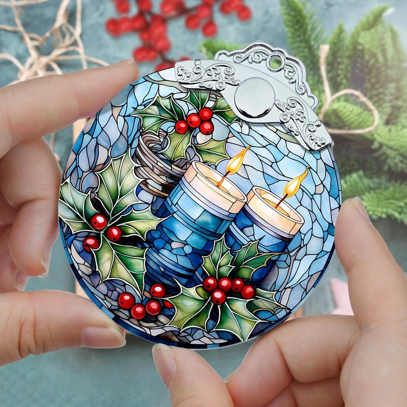 Jocidea Christmas Ornaments, Christmas Decorations for Tree, Christmas Tree Ornaments, Christmas Keepsake Gifts - Candle - Image 3