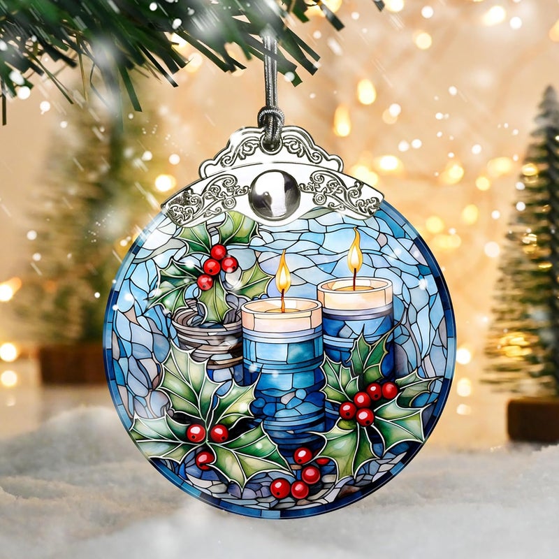Jocidea Christmas Ornaments, Christmas Decorations for Tree, Christmas Tree Ornaments, Christmas Keepsake Gifts - Candle - Image 5