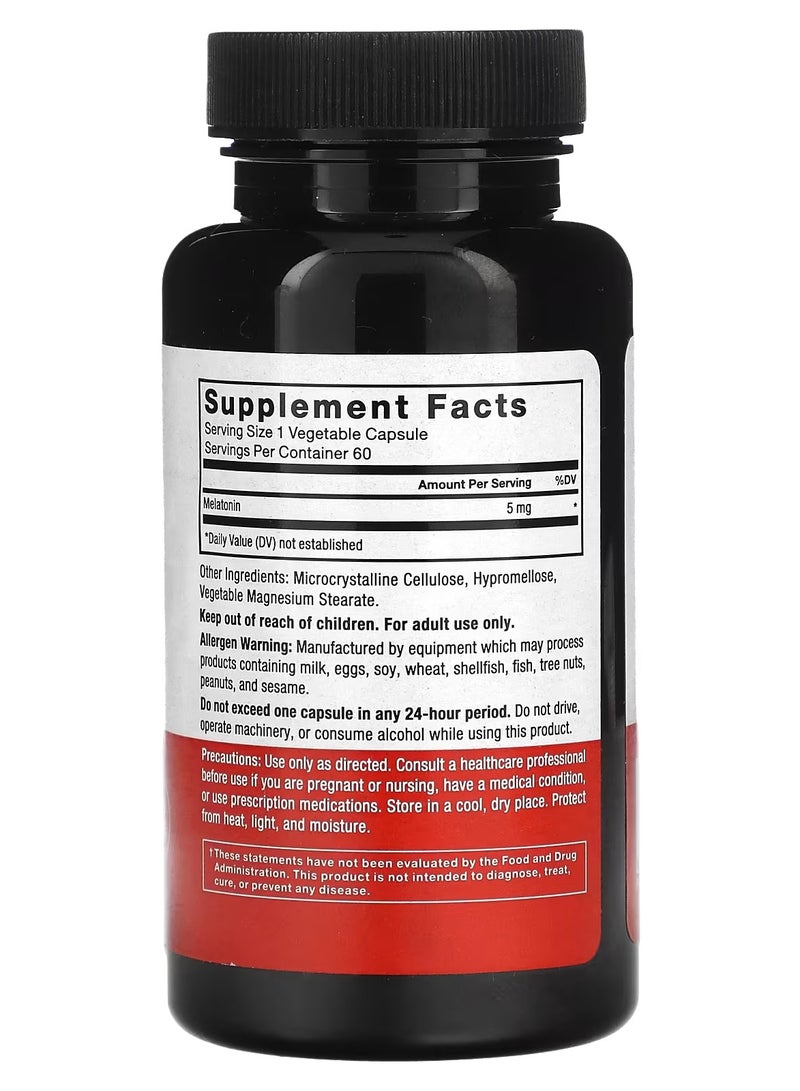 Force Factor Melatonin 5 mg 60 vegetarian capsules - Image 2