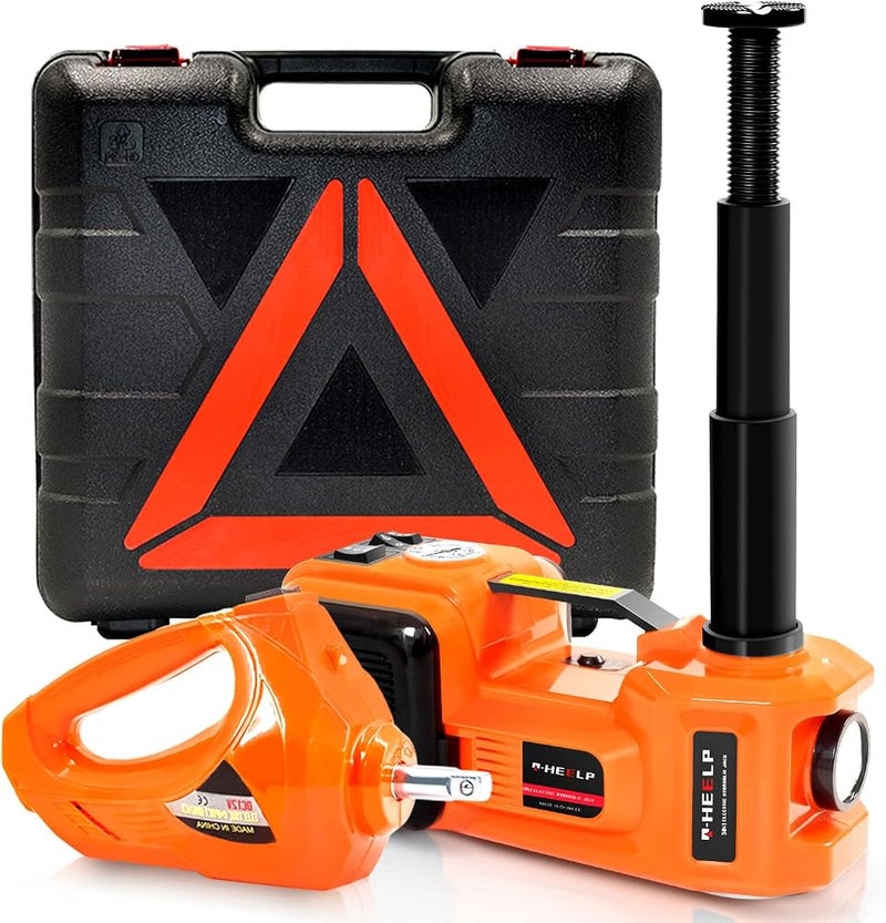 E-HEELP Electric Car Jack 5 Ton 12V Car Jack Hydraulic (Lifting Range: 15.5-44.5cm) Kit with Impact Wrench & Inflator Electric Jack for Car SUV Sedan MPV Truck Pickup Tire Changing Garage Repair - Image 1