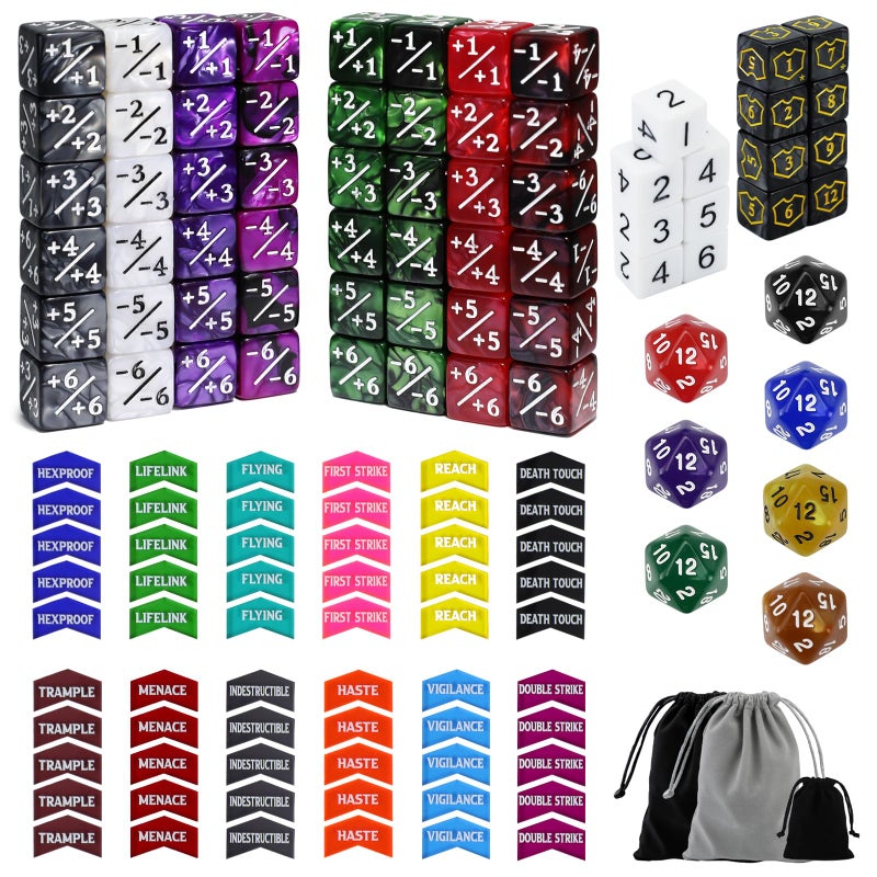 FIGURESLAB 130PCS MTG Keyword Counters Tokens MTG Life Counter Dice Set for Magic Card Accessories Compatible with MTG CCG Card Gaming Accessories - Image 3
