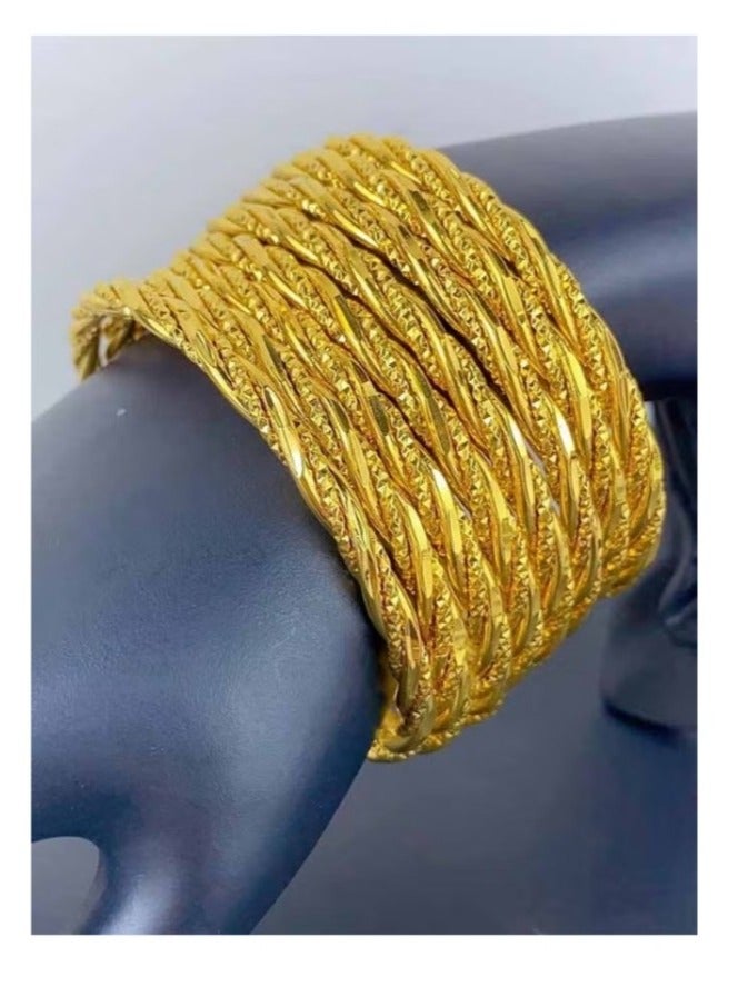 Dubai Bridal 24K Gold Plated Bracelet Middle East Jewellery Women's Wedding Bracelet