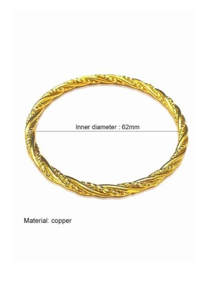 Dubai Bridal 24K Gold Plated Bracelet Middle East Jewellery Women's Wedding Bracelet